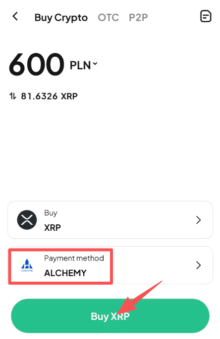 الخطوة الرابعة: كيفية شراء عملة XRP باستخدام عملة PLN في سوق WEEX OTC؟ إصدار التطبيق