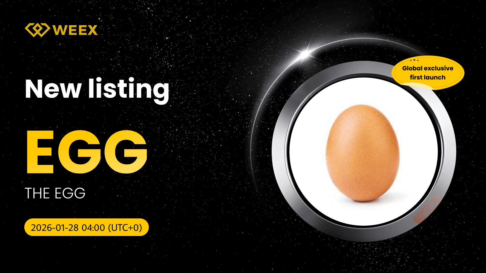 الإطلاق الحصري: تم إدراج عملة THE EGG على WEEX Spot
