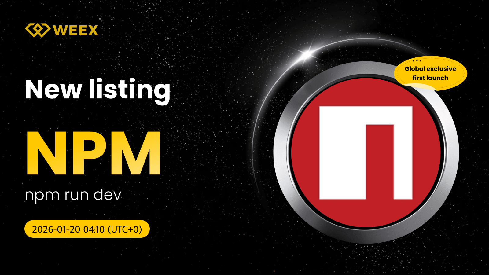 زوج NPM USDT: عملة npm run dev (NPM) مدرجة الآن على WEEX
