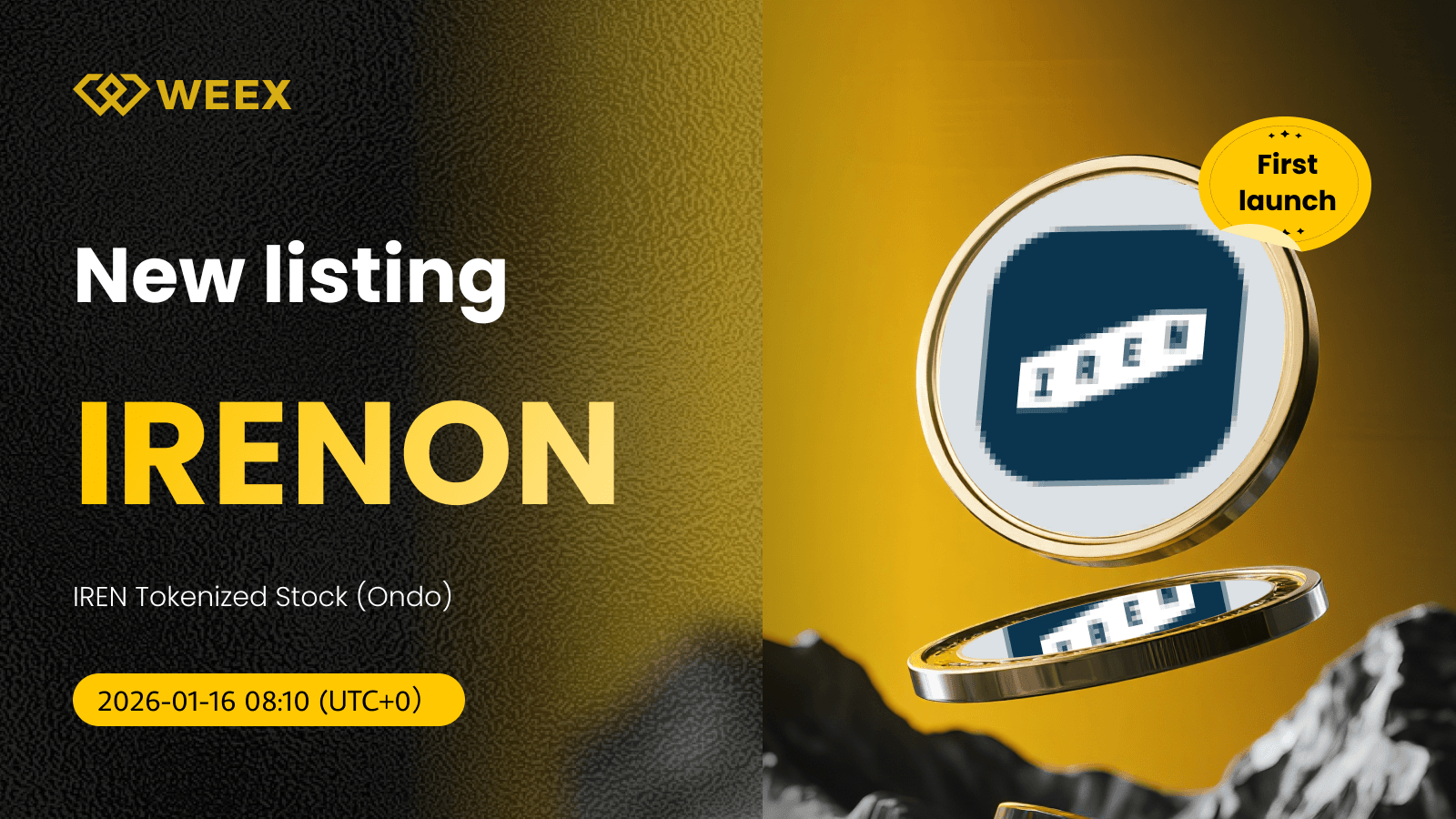 IRENON USDT Lista de pares en WEEX Spot Market