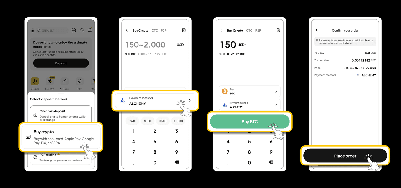 Buy Ripple OTC with TWD on WEEX (App)