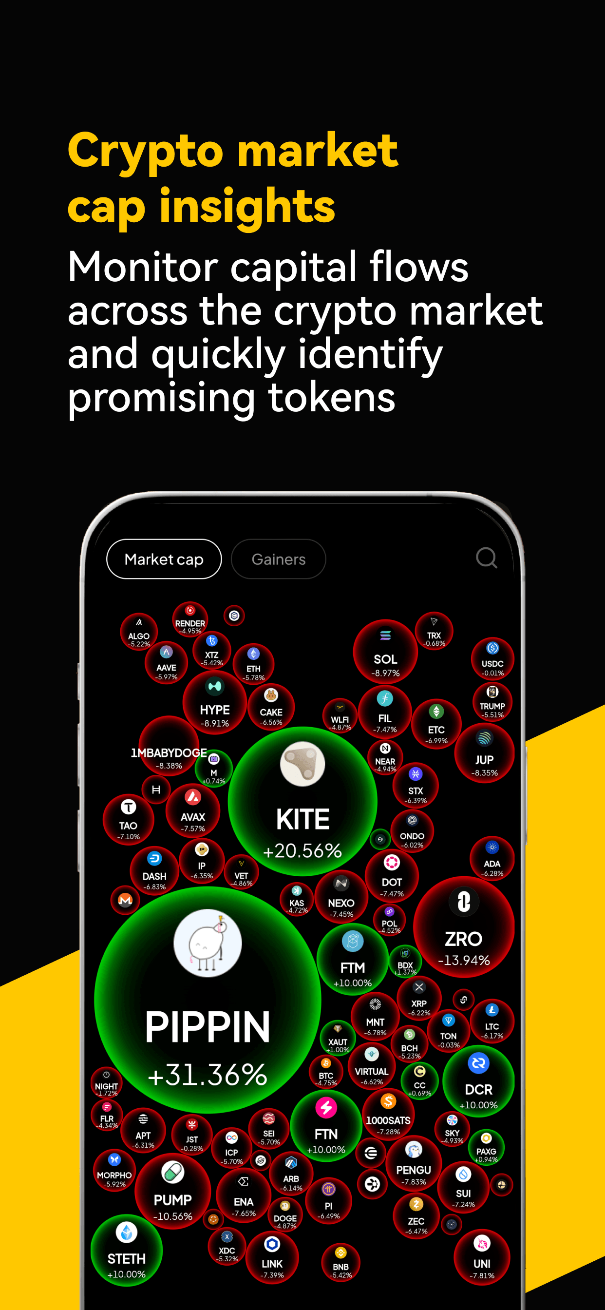 تطبيق WEEX Bubbles الآن مباشر يعرض سوق العملات المشفرة بنظرة سريعة