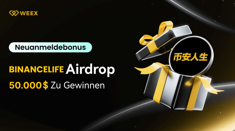 BINANCELIFE Airdrop en WEEX Exchange: Compartir 50,000 USDT en recompensas de usuario nuevo