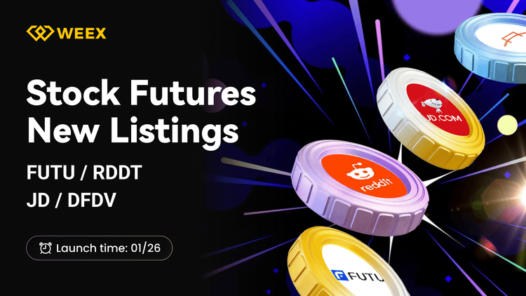 إدراج عقود WEEX الآجلة الجديدة: FUTU و RDDT و JD و DFDV زوج USDT